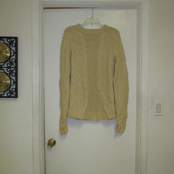 Sweater "Snowflakes” Scoop Neck Pull Over Sweater XL Cream - Picture 11 of 12